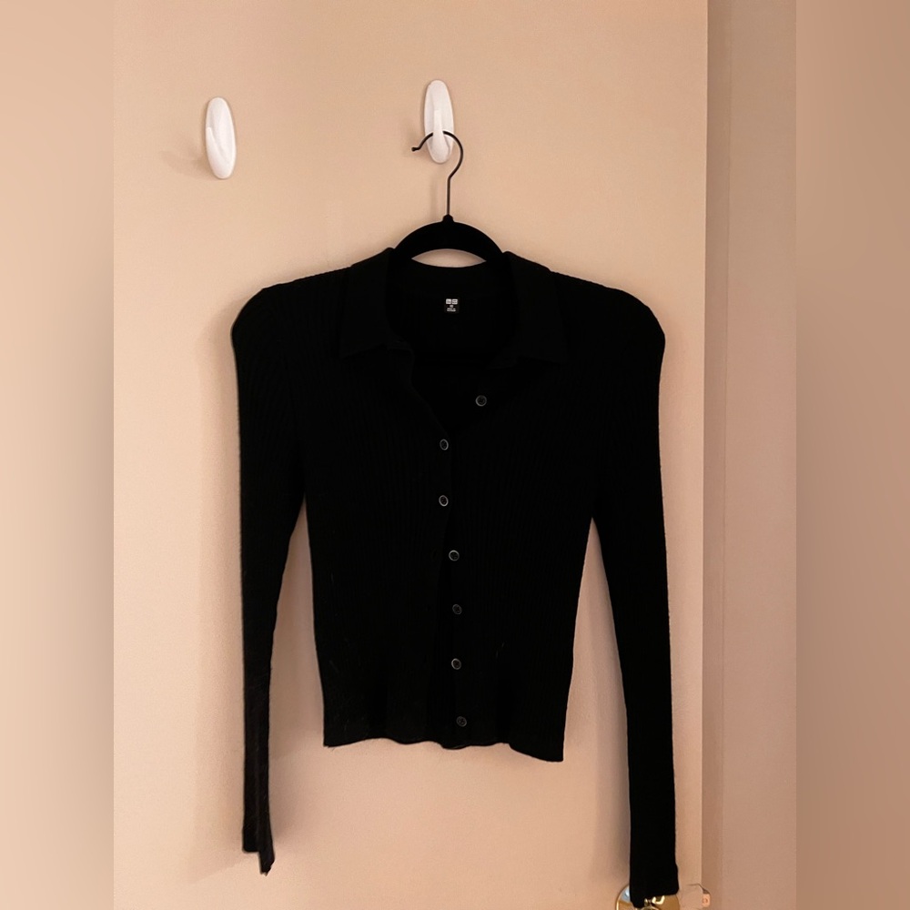 Uniqlo Merino Wool Ribbed Cardigan - Picture 2 of 3